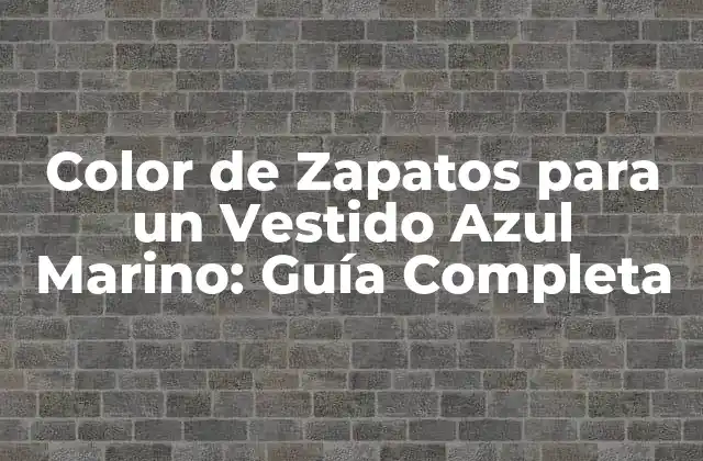 Color de Zapatos para un Vestido Azul Marino: Guía Completa