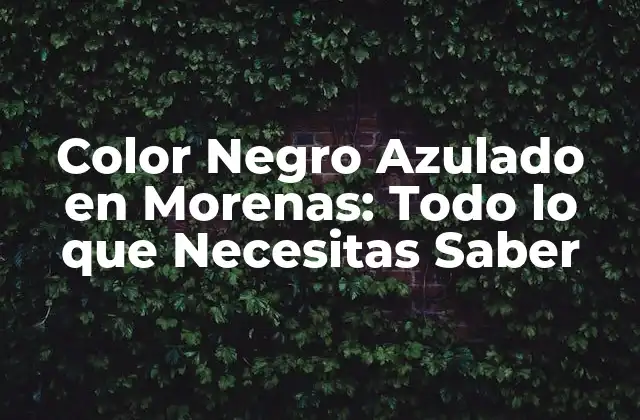 Color Negro Azulado en Morenas: Todo Lo que Necesitas Saber