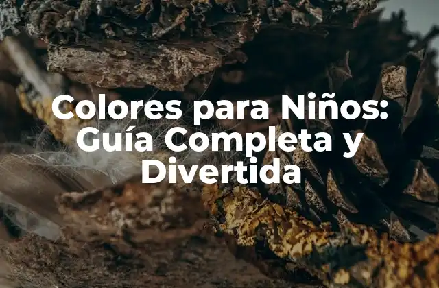Colores para Niños: Guía Completa y Divertida