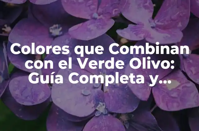 Colores que Combinan con el Verde Olivo: Guía Completa y Actualizada
