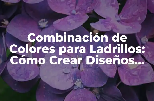 Combinación de Colores para Ladrillos: Cómo Crear Diseños Únicos y Atractivos