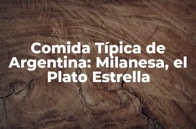 Comida Típica de Argentina: Milanesa, el Plato Estrella