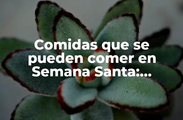 Comidas que Se Pueden Comer en Semana Santa: Tradiciones y Recomendaciones