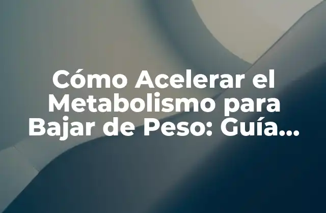 ¿Cuál es la Relación entre el Metabolismo y el Peso?