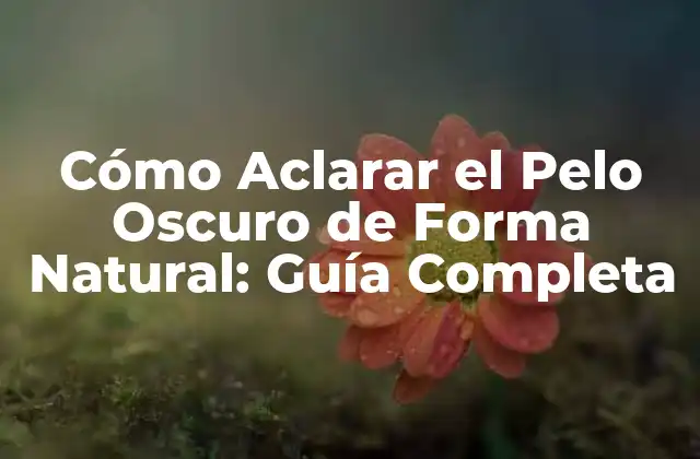 ¿Por Qué Es Importante Aclarar el Pelo de Forma Natural?