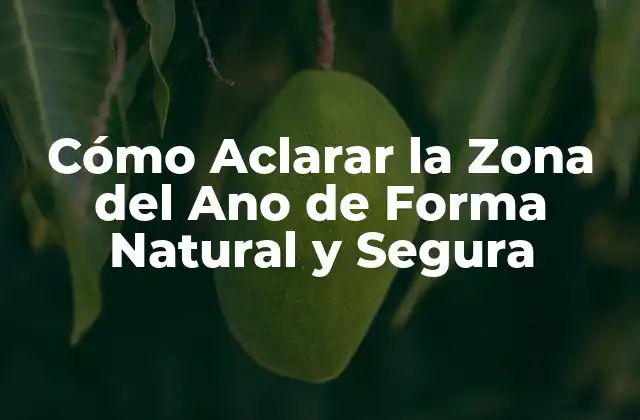 Cómo Aclarar la Zona Del Ano de Forma Natural y Segura