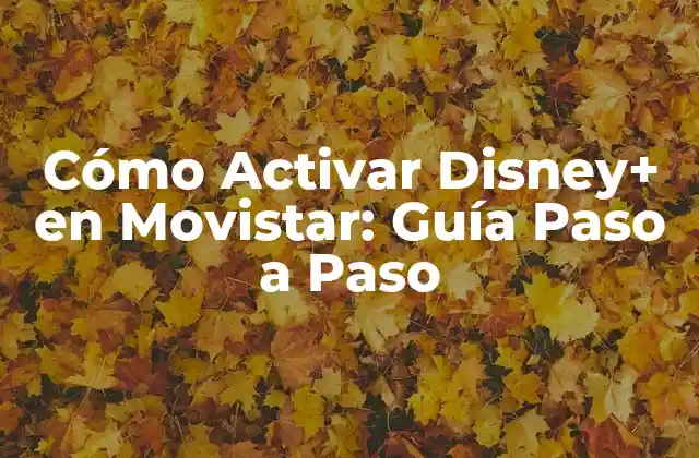 Cómo Activar Disney+ en Movistar: Guía Paso a Paso
