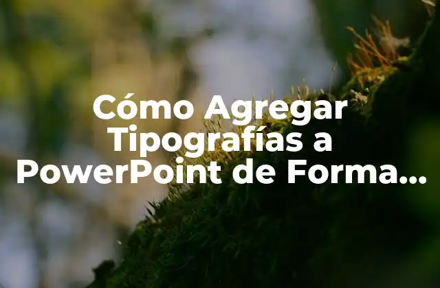 Cómo Agregar Tipografías a Powerpoint de Forma Rápida y Sencilla