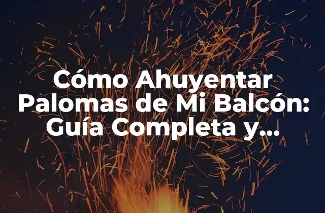 Cómo Ahuyentar Palomas de Mi Balcón: Guía Completa y Efectiva