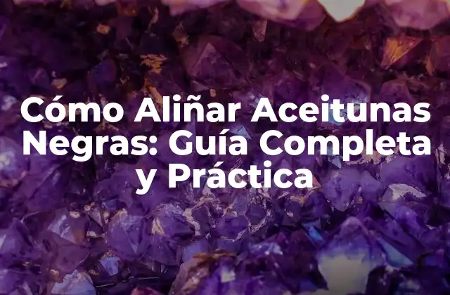 Cómo Aliñar Aceitunas Negras: Guía Completa y Práctica