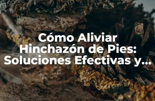 Cómo Aliviar Hinchazón de Pies: Soluciones Efectivas y Naturales