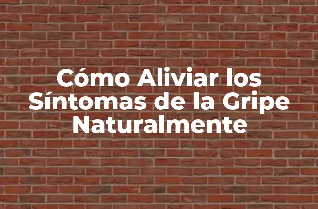 Cómo Aliviar los Síntomas de la Gripe Naturalmente