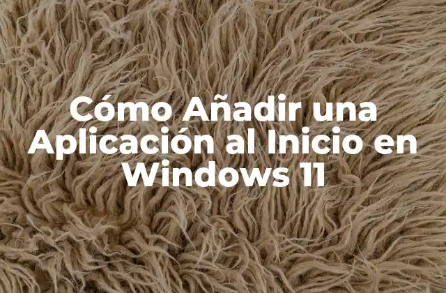 Cómo Añadir una Aplicación Al Inicio en Windows 11