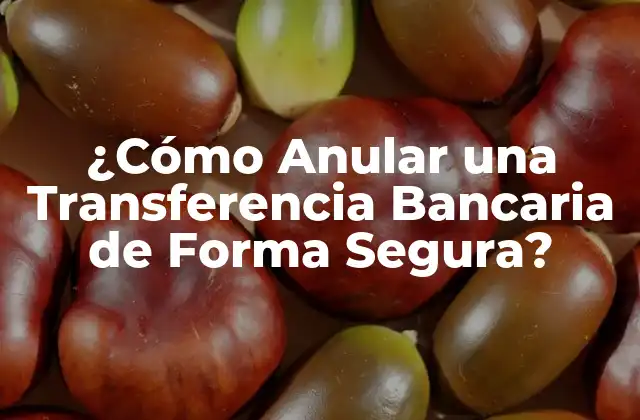 ¿Cuándo se Requiere Anular una Transferencia Bancaria?