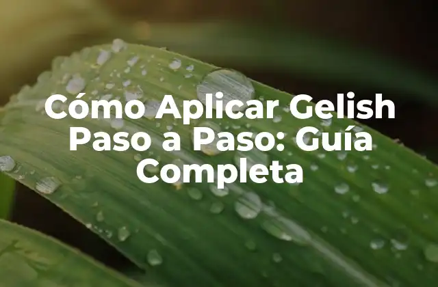 Cómo Aplicar Gelish Paso a Paso: Guía Completa