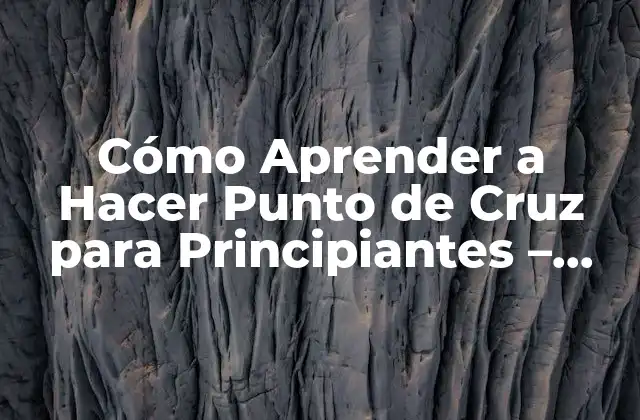 Cómo Aprender a Hacer Punto de Cruz para Principiantes – Guía Completa