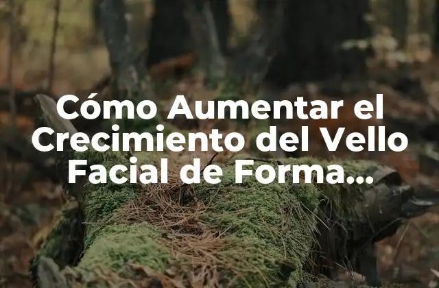 Cómo Aumentar el Crecimiento Del Vello Facial de Forma Natural y Saludable