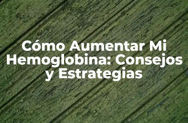 Cómo Aumentar Mi Hemoglobina: Consejos y Estrategias