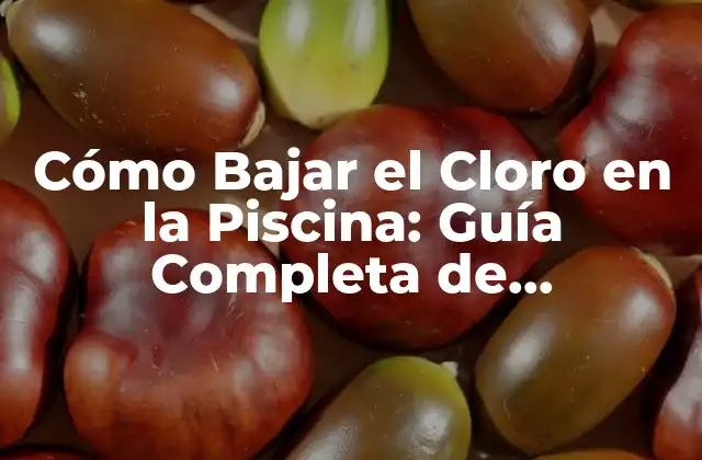 Cómo Bajar el Cloro en la Piscina: Guía Completa de Reducción de Cloro