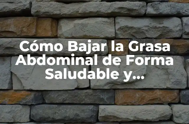 Cómo Bajar la Grasa Abdominal de Forma Saludable y Permanente 2 ¿Por qué es Importante Reducir la Grasa Abdominal?