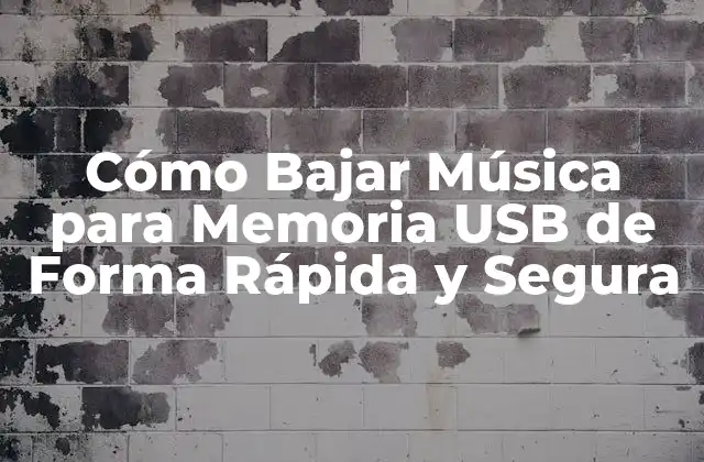 Cómo Bajar Música para Memoria Usb de Forma Rápida y Segura
