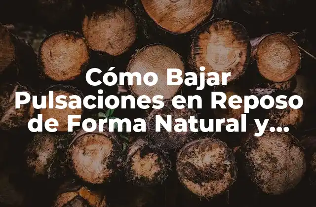 Cómo Bajar Pulsaciones en Reposo de Forma Natural y Segura