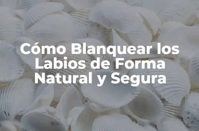 Cómo Blanquear los Labios de Forma Natural y Segura