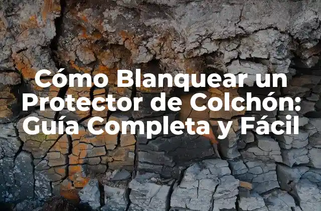 Cómo Blanquear un Protector de Colchón: Guía Completa y Fácil