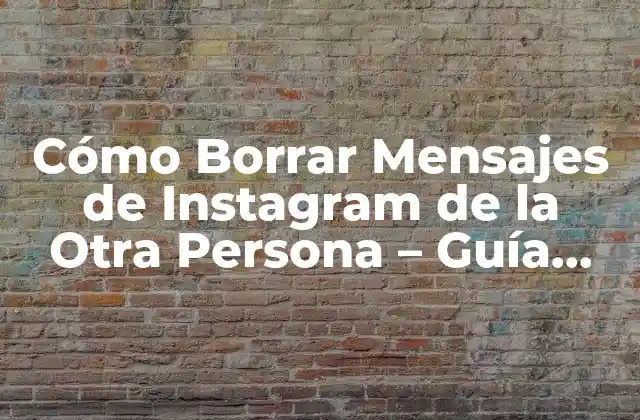Cómo Borrar Mensajes de Instagram de la Otra Persona – Guía Completa