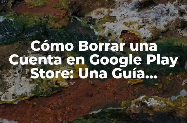 Cómo Borrar una Cuenta en Google Play Store: una Guía Detallada