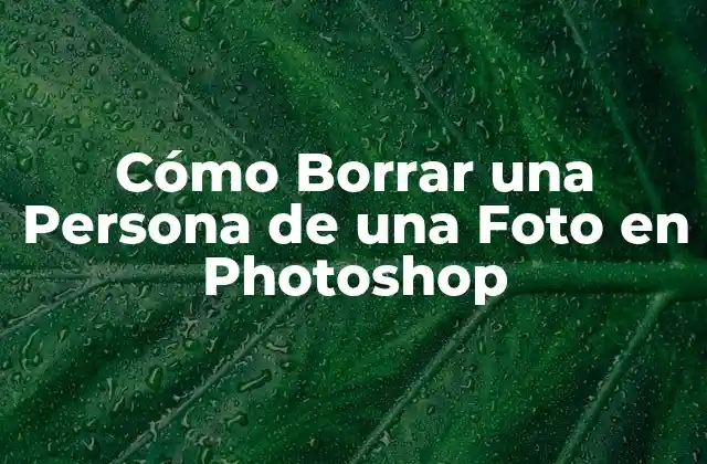 Cómo Borrar una Persona de una Foto en Photoshop