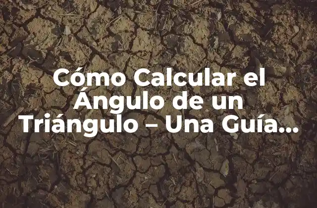 Cómo Calcular el Ángulo de un Triángulo – una Guía Completamente Detallada
