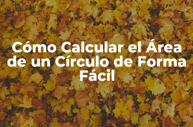 Fórmula para Calcular el Área de un Círculo