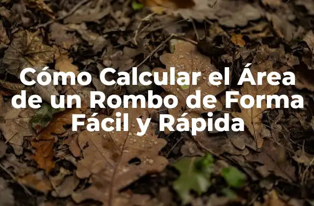 Cómo Calcular el Área de un Rombo de Forma Fácil y Rápida