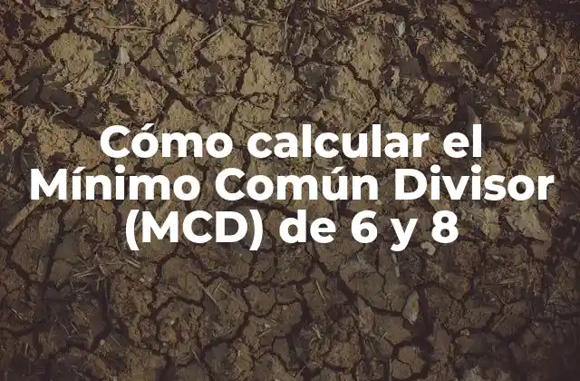 Cómo Calcular el Mínimo Común Divisor (mcd) de 6 y 8