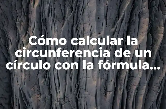 Cómo Calcular la Circunferencia de un Círculo con la Fórmula de Circunferencia
