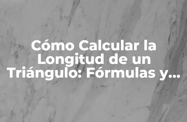 Cómo Calcular la Longitud de un Triángulo: Fórmulas y Ejemplos