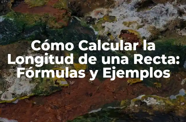 Cómo Calcular la Longitud de una Recta: Fórmulas y Ejemplos