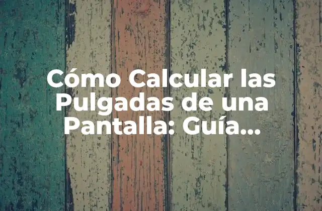 ¿Por qué es Importante Calcular las Pulgadas de una Pantalla?
