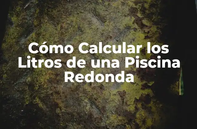 Cómo Calcular los Litros de una Piscina Redonda 2 Importancia de Calcular los Litros de una Piscina Redonda