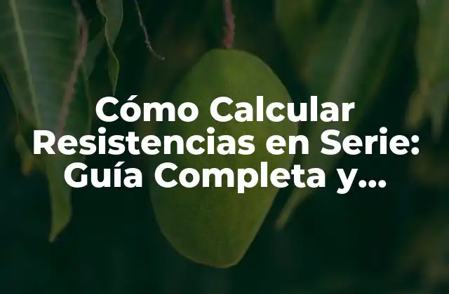 Cómo Calcular Resistencias en Serie: Guía Completa y Detallada