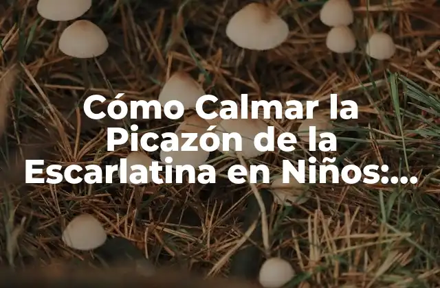 Cómo Calmar la Picazón de la Escarlatina en Niños: Guía Completa