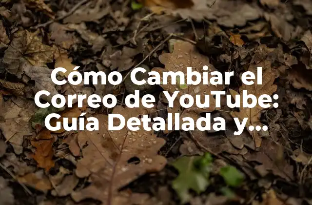 Cómo Cambiar el Correo de Youtube: Guía Detallada y Actualizada