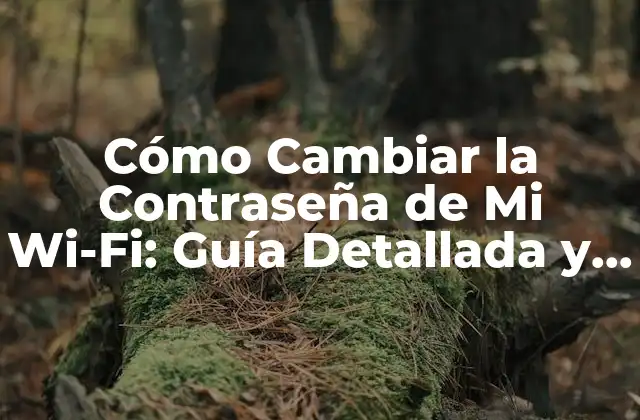 Cómo Cambiar la Contraseña de Mi Wi-fi: Guía Detallada y Segura