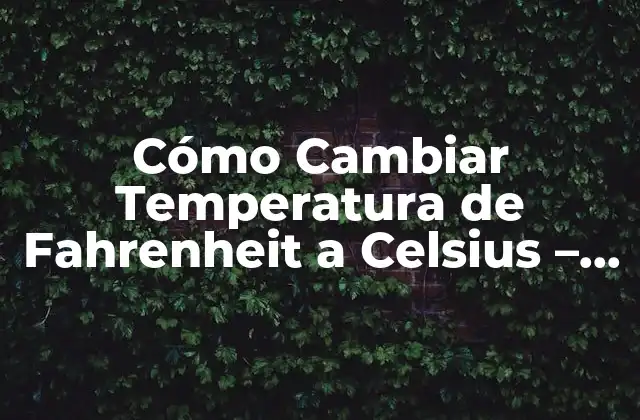 Cómo Cambiar Temperatura de Fahrenheit a Celsius - Guía Práctica 2 La Importancia de Conocer Ambas Unidades de Temperatura