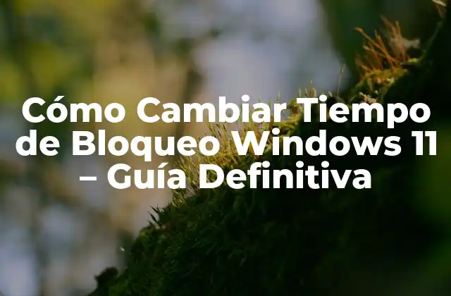 Cómo Cambiar Tiempo de Bloqueo Windows 11 - Guía Definitiva 2 ¿Por qué es importante cambiar el tiempo de bloqueo en Windows 11?