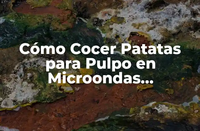Cómo Cocer Patatas para Pulpo en Microondas Rápidamente y con Facilidad