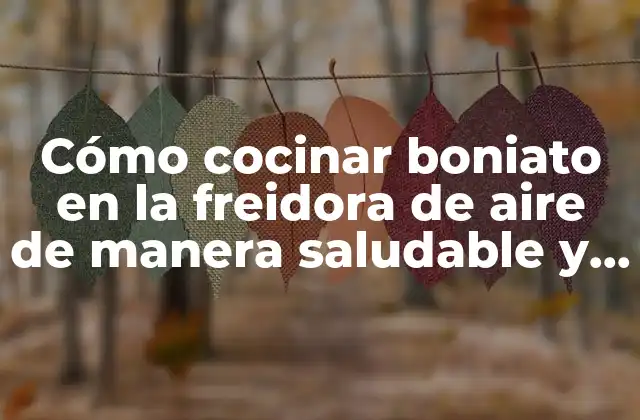 Beneficios de cocinar boniato en la freidora de aire