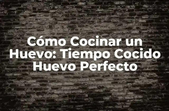 Cómo Cocinar un Huevo: Tiempo Cocido Huevo Perfecto