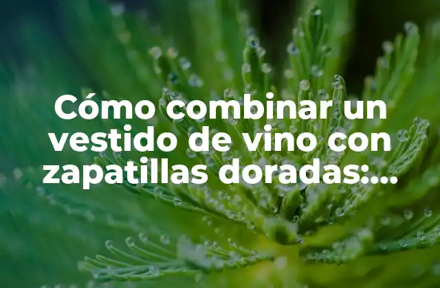 Cómo Combinar un Vestido de Vino con Zapatillas Doradas: Guía de Moda